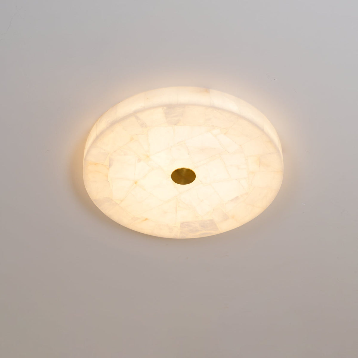 Nivael Round Alabaster Ceiling Lamp