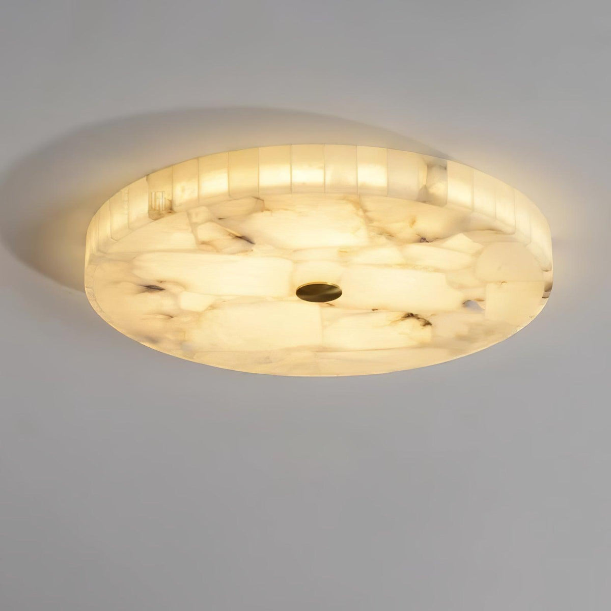 Torin Round Alabaster Ceiling Lamp