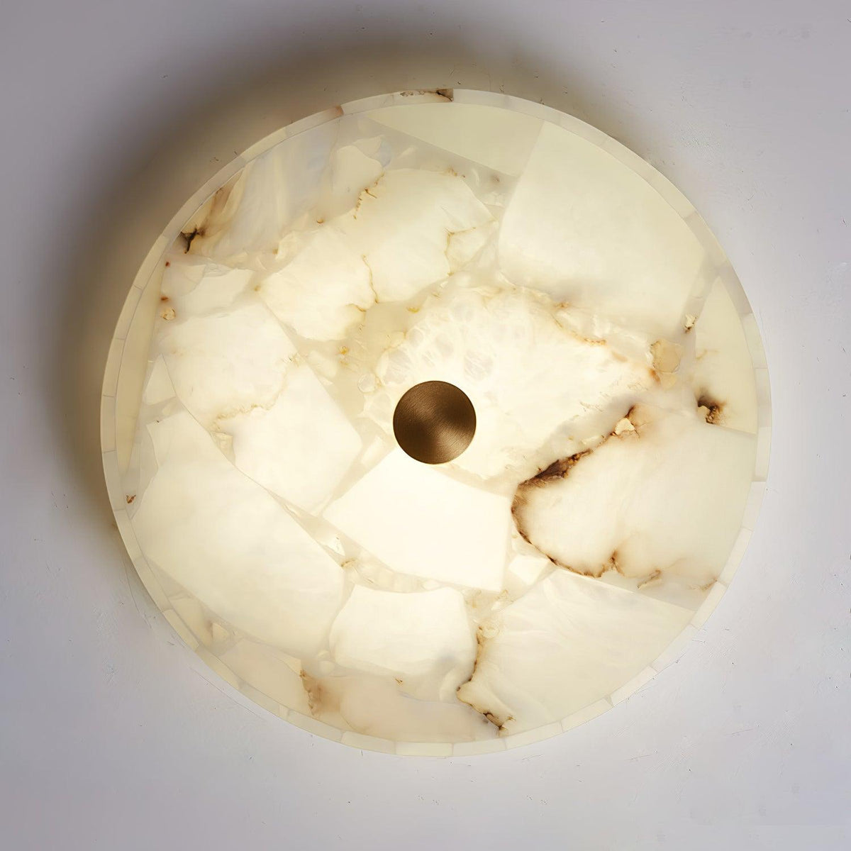 Torin Round Alabaster Ceiling Lamp
