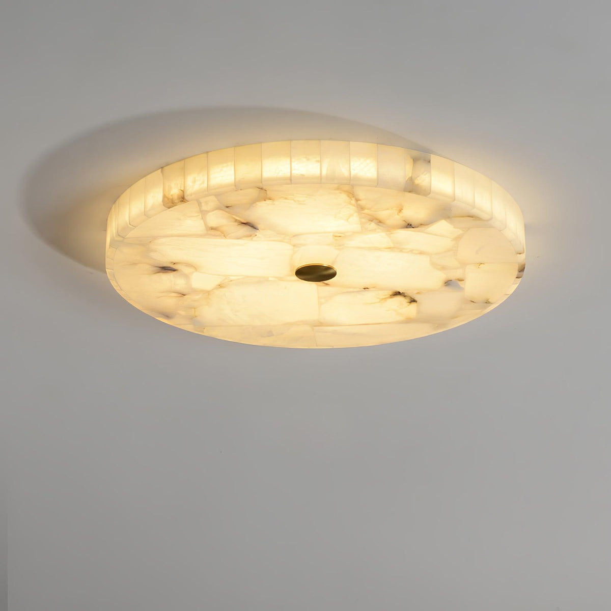 Torin Round Alabaster Ceiling Lamp