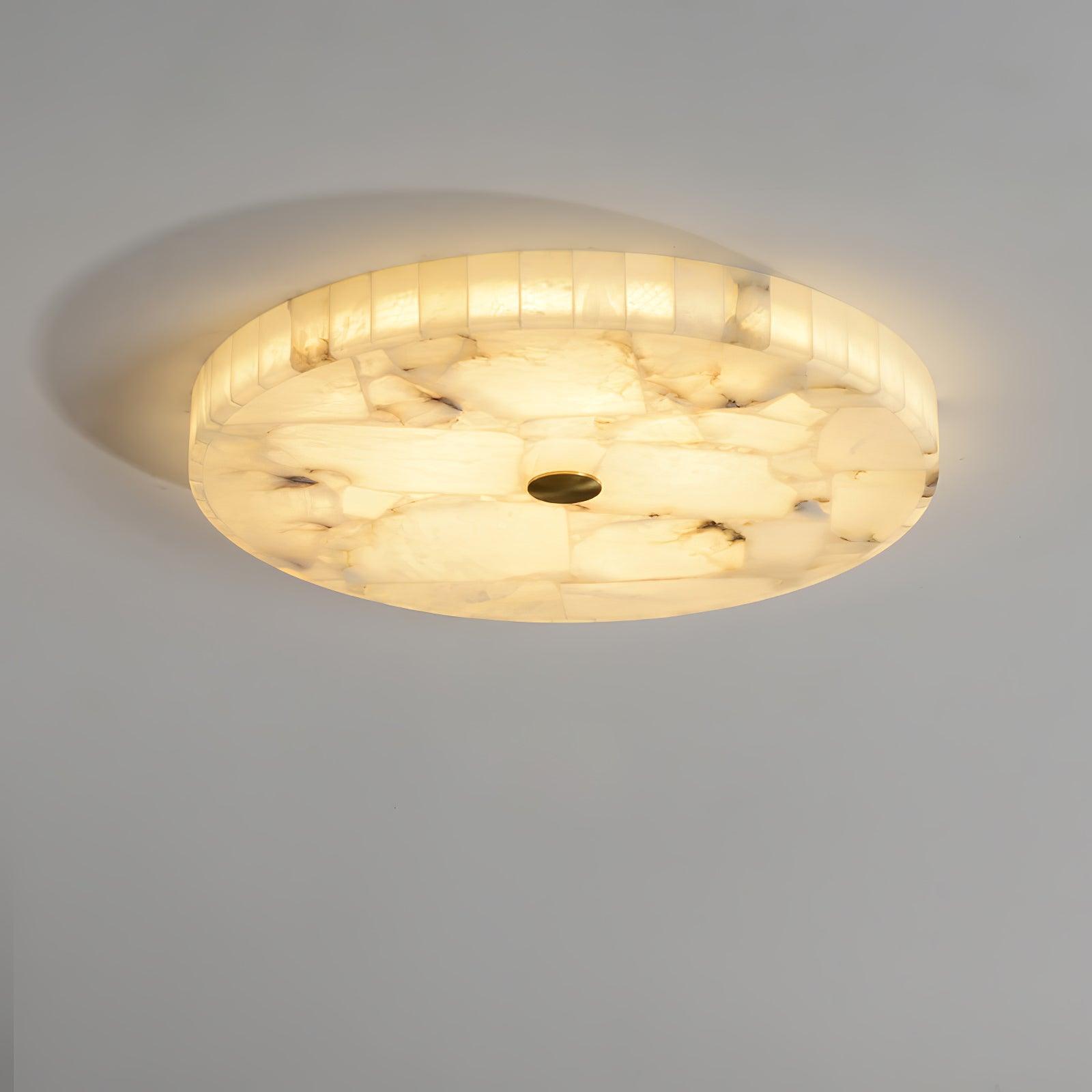 Norshire Round Alabaster Flush Mount Ceiling Light