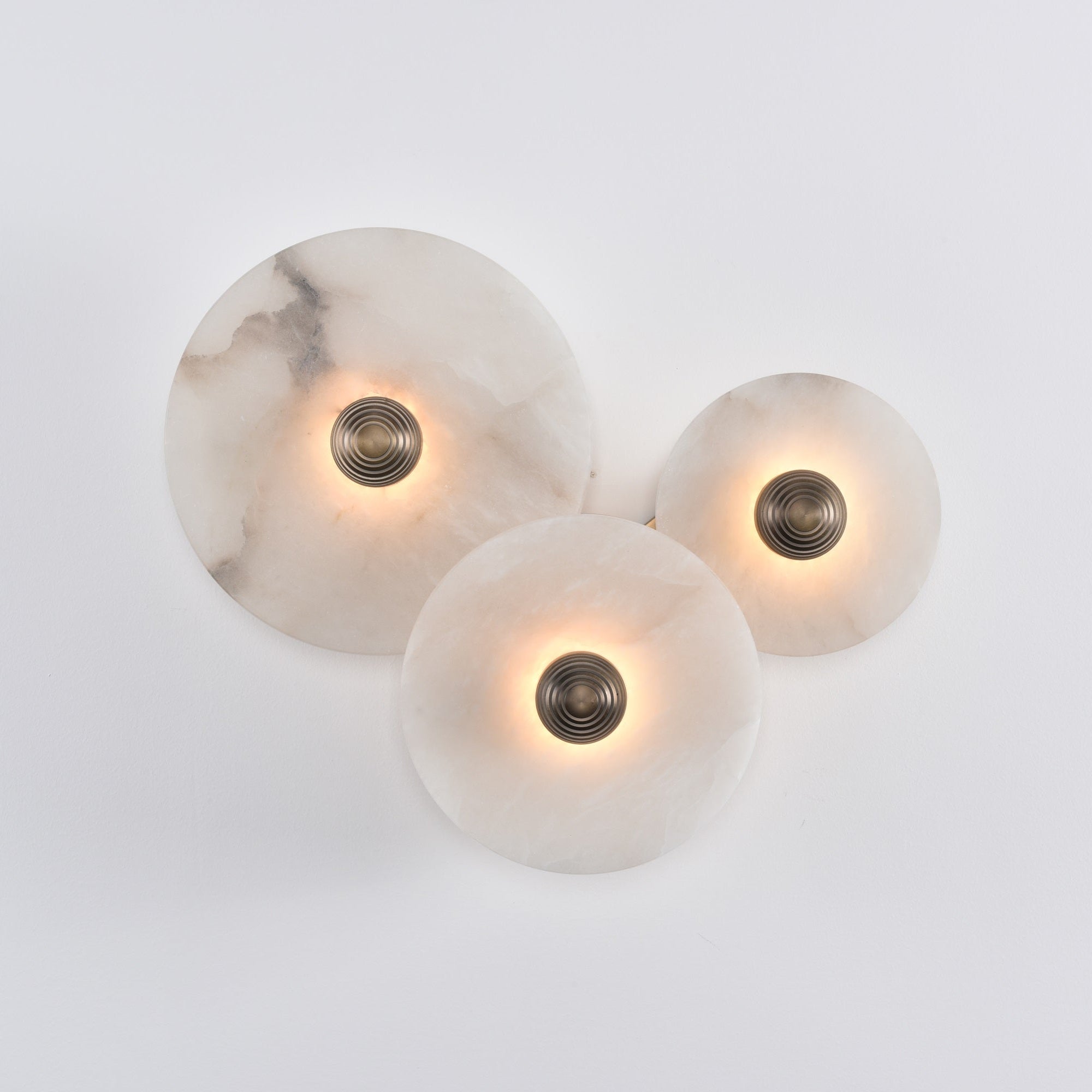 Selene Minimalist Alabaster Ceiling Light