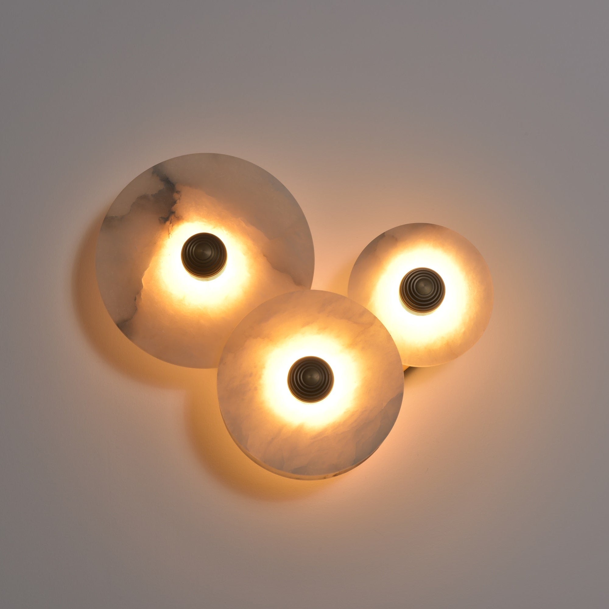 Selene Minimalist Alabaster Ceiling Light