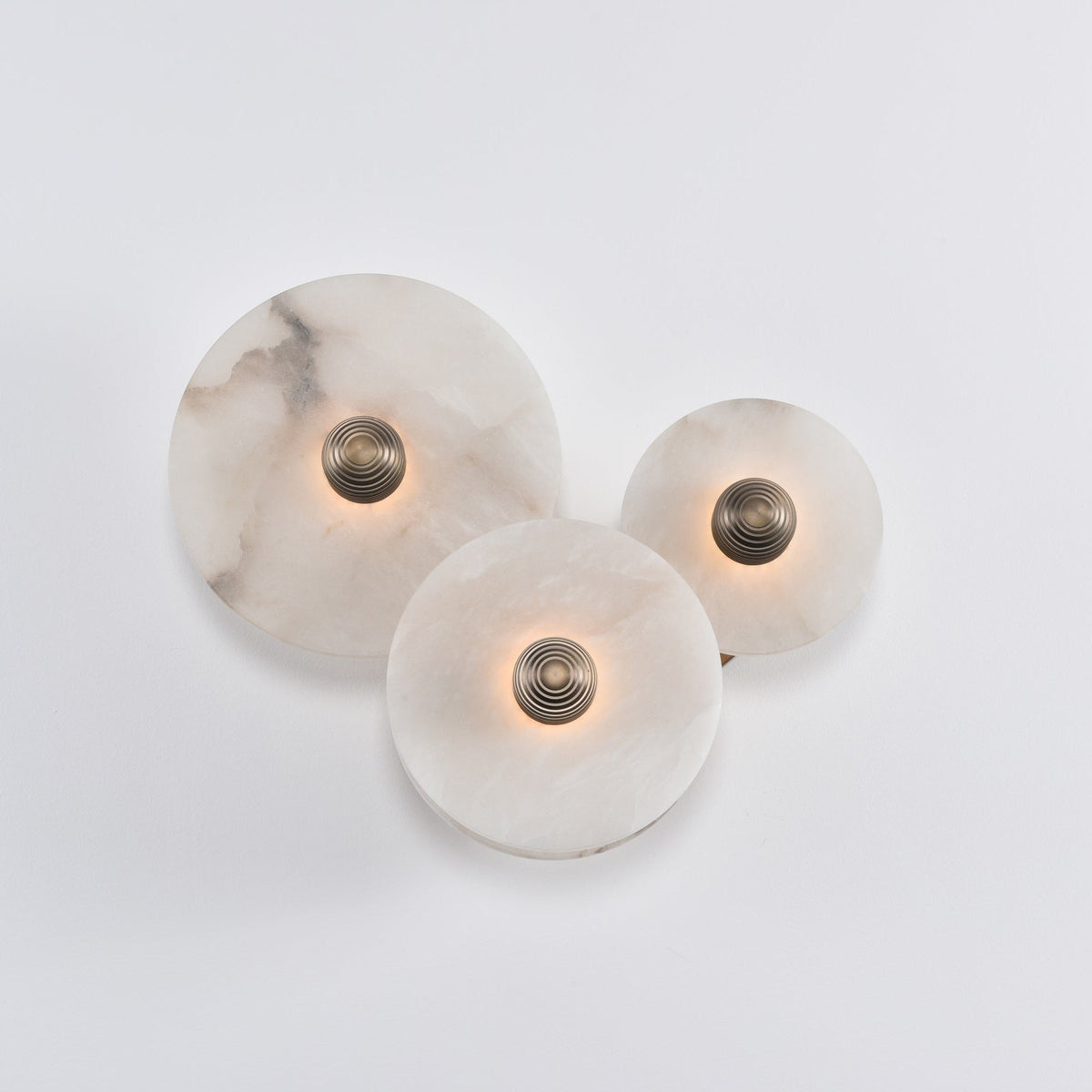 Selene Minimalist Alabaster Ceiling Light
