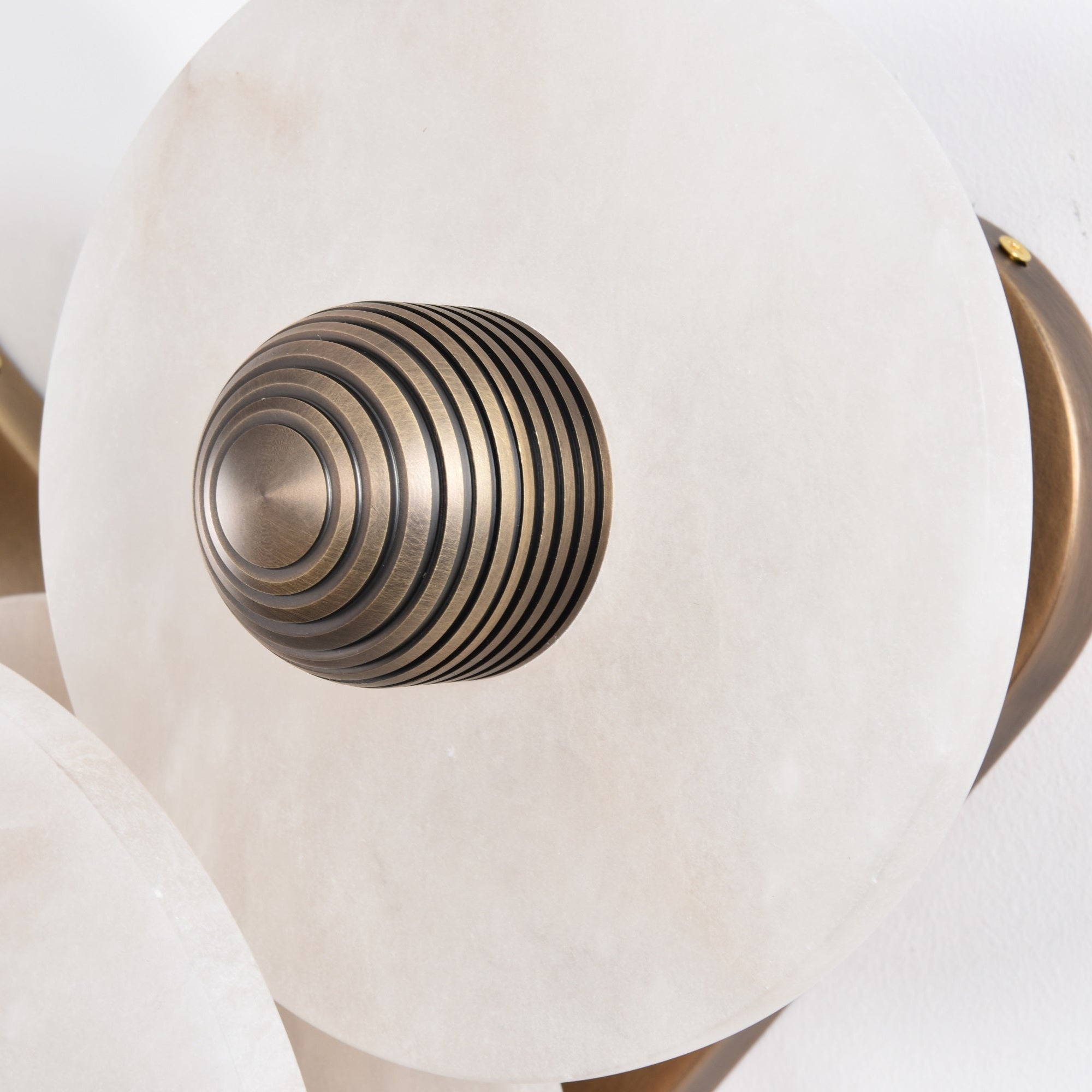 Selene Minimalist Alabaster Ceiling Light