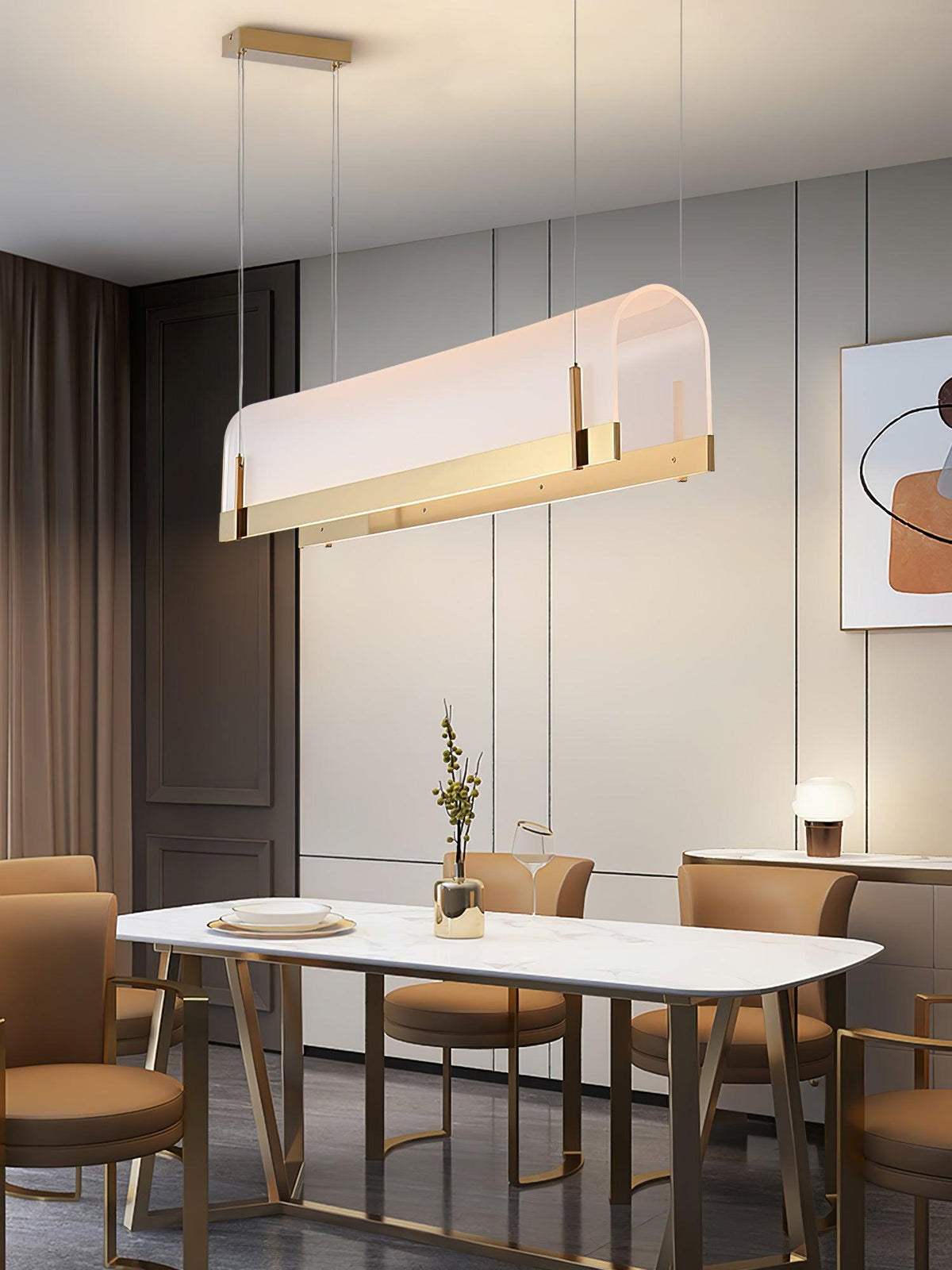 Cevinen Linear Gold Pendant Light