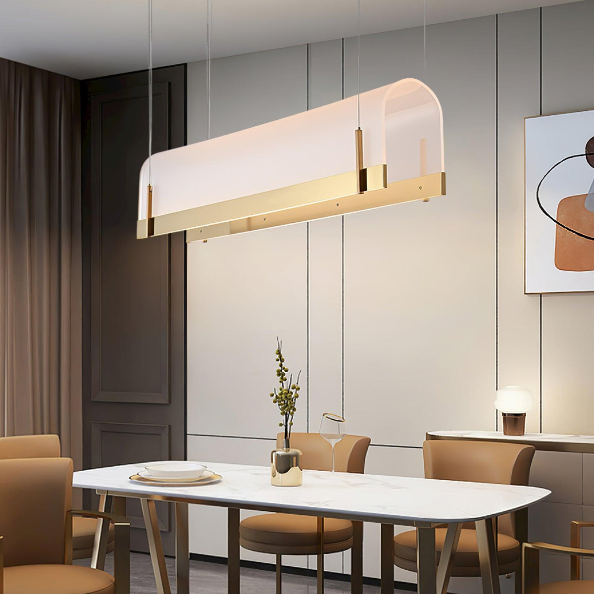 Cevinen Linear Gold Pendant Light