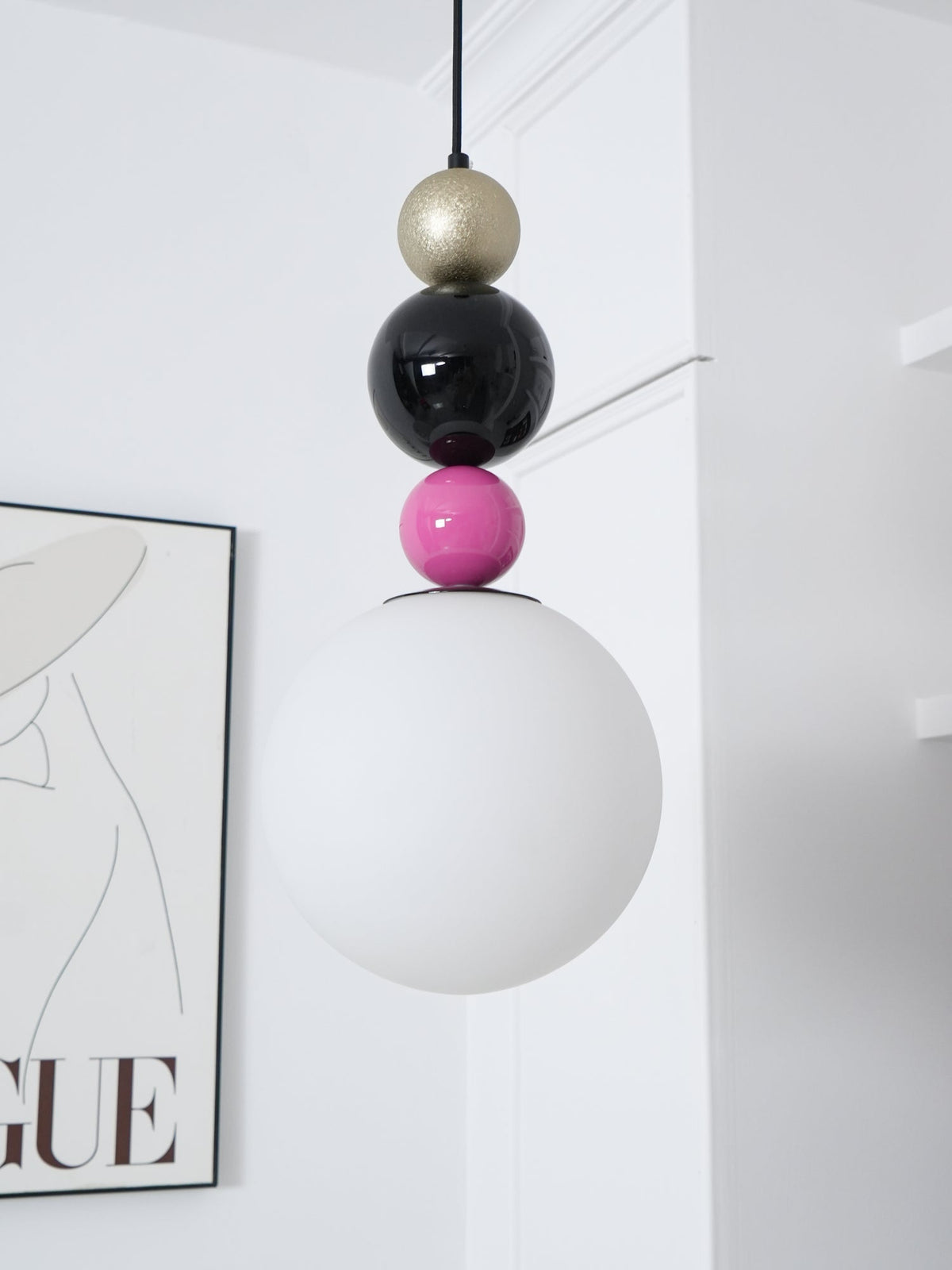 Eshaisra Nordic Art Round Balls Stacking Glass Pendant Lamp