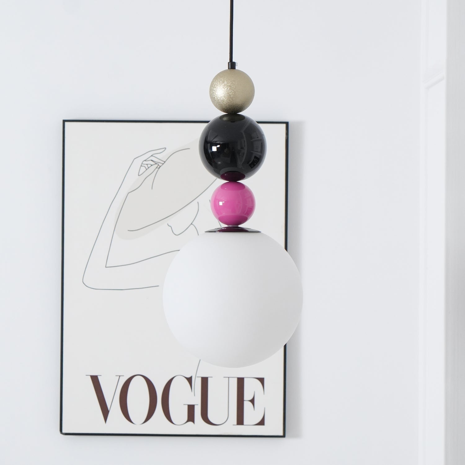 Eshaisra Nordic Art Round Balls Stacking Glass Pendant Lamp