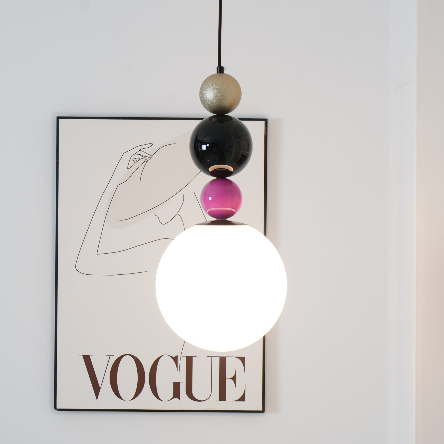 Eshaisra Nordic Art Round Balls Stacking Glass Pendant Lamp