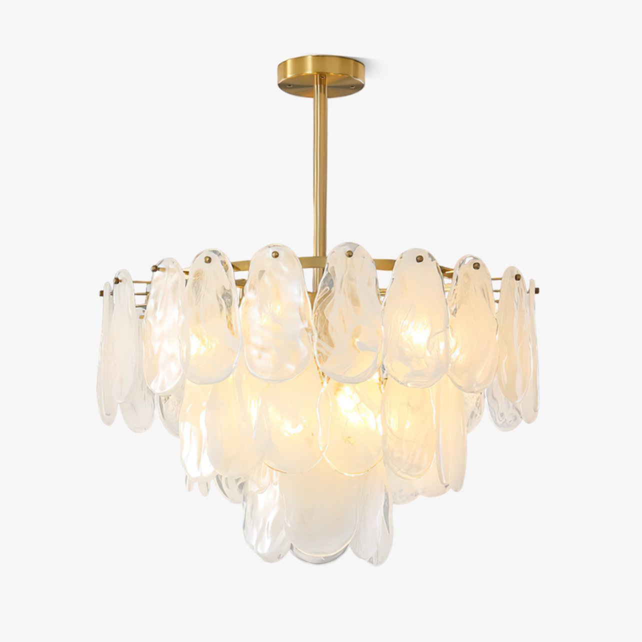 Zosolia Postmodern Luxury Round Cloud Glass Chandelier - Neutral Decor