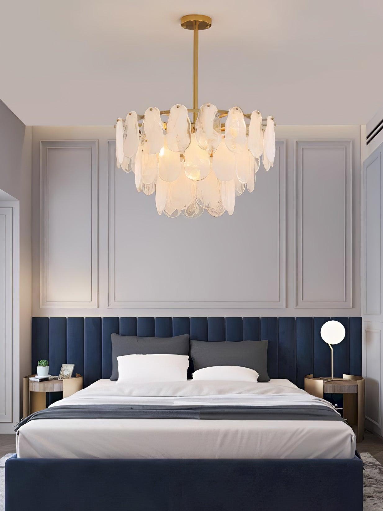 Zosolia Postmodern Luxury Round Cloud Glass Chandelier - Neutral Decor