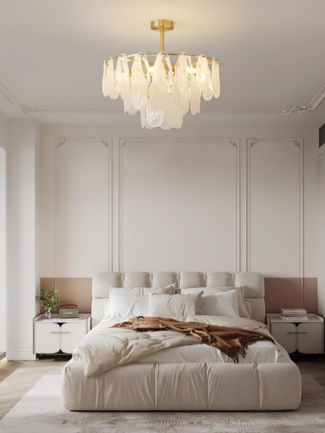 Zosolia Postmodern Luxury Round Cloud Glass Chandelier - Neutral Decor