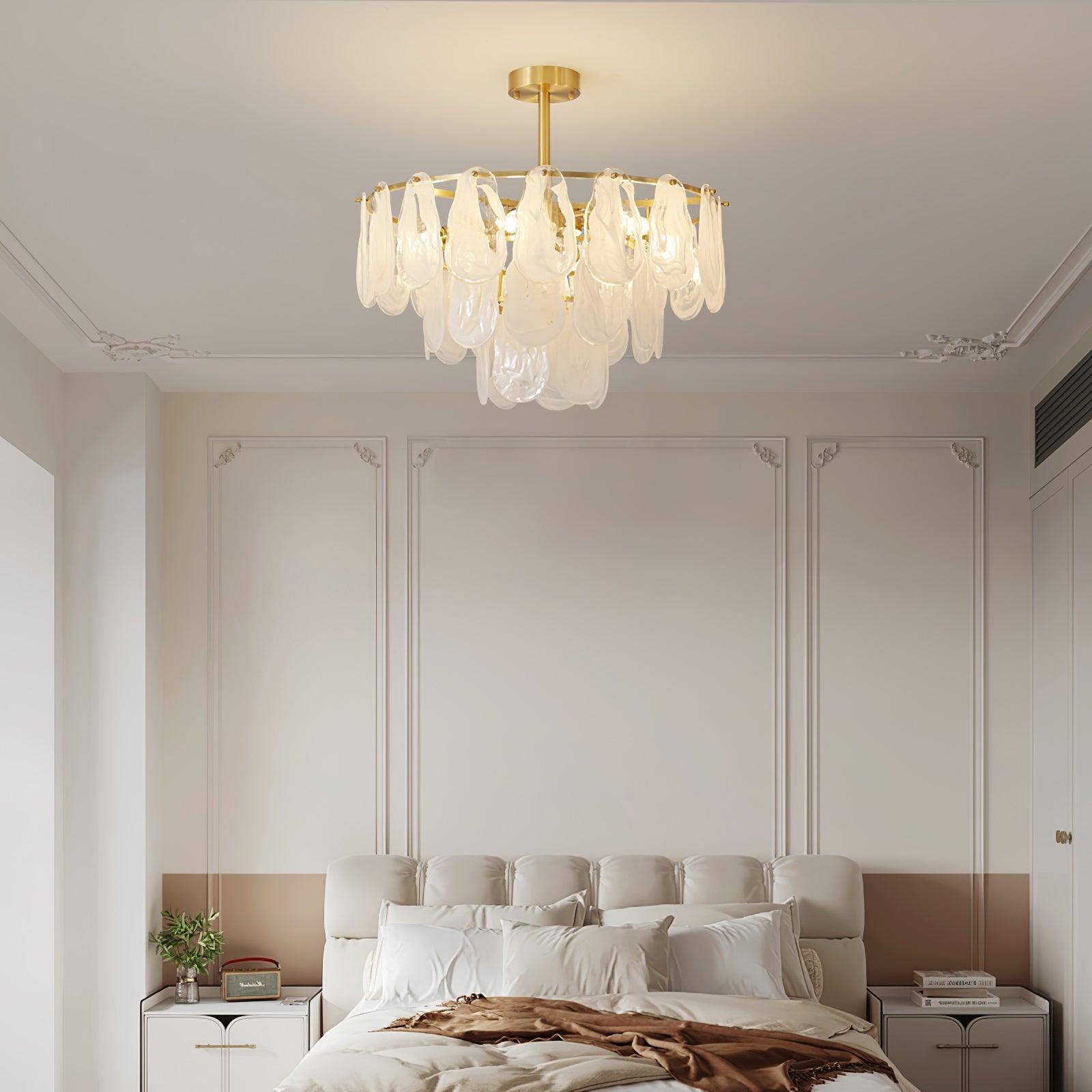 Zosolia Postmodern Luxury Round Cloud Glass Chandelier - Neutral Decor