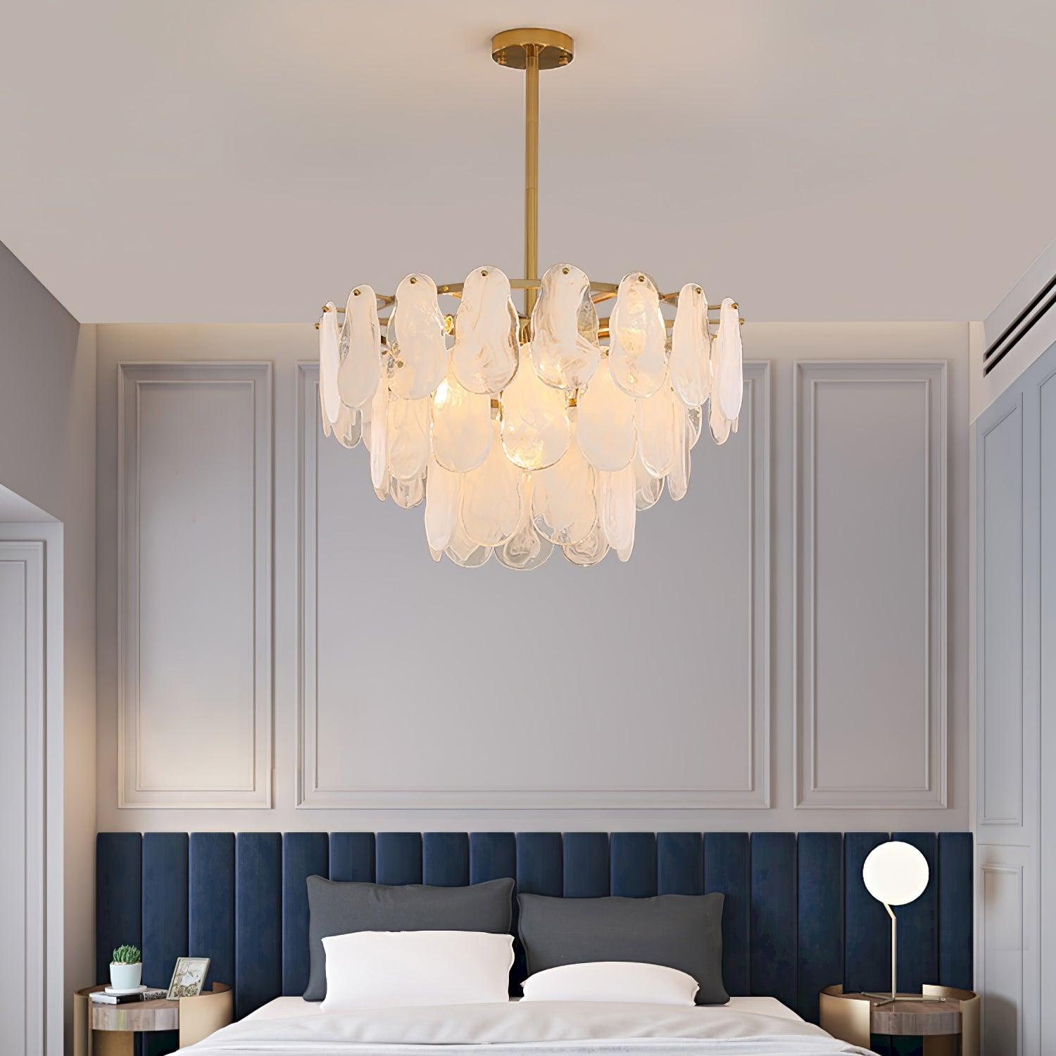 Zosolia Postmodern Luxury Round Cloud Glass Chandelier - Neutral Decor