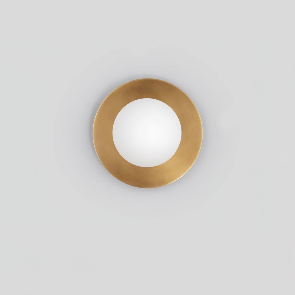 Elem Modern Minimalist Round Art Brass Glass Wall Lamp