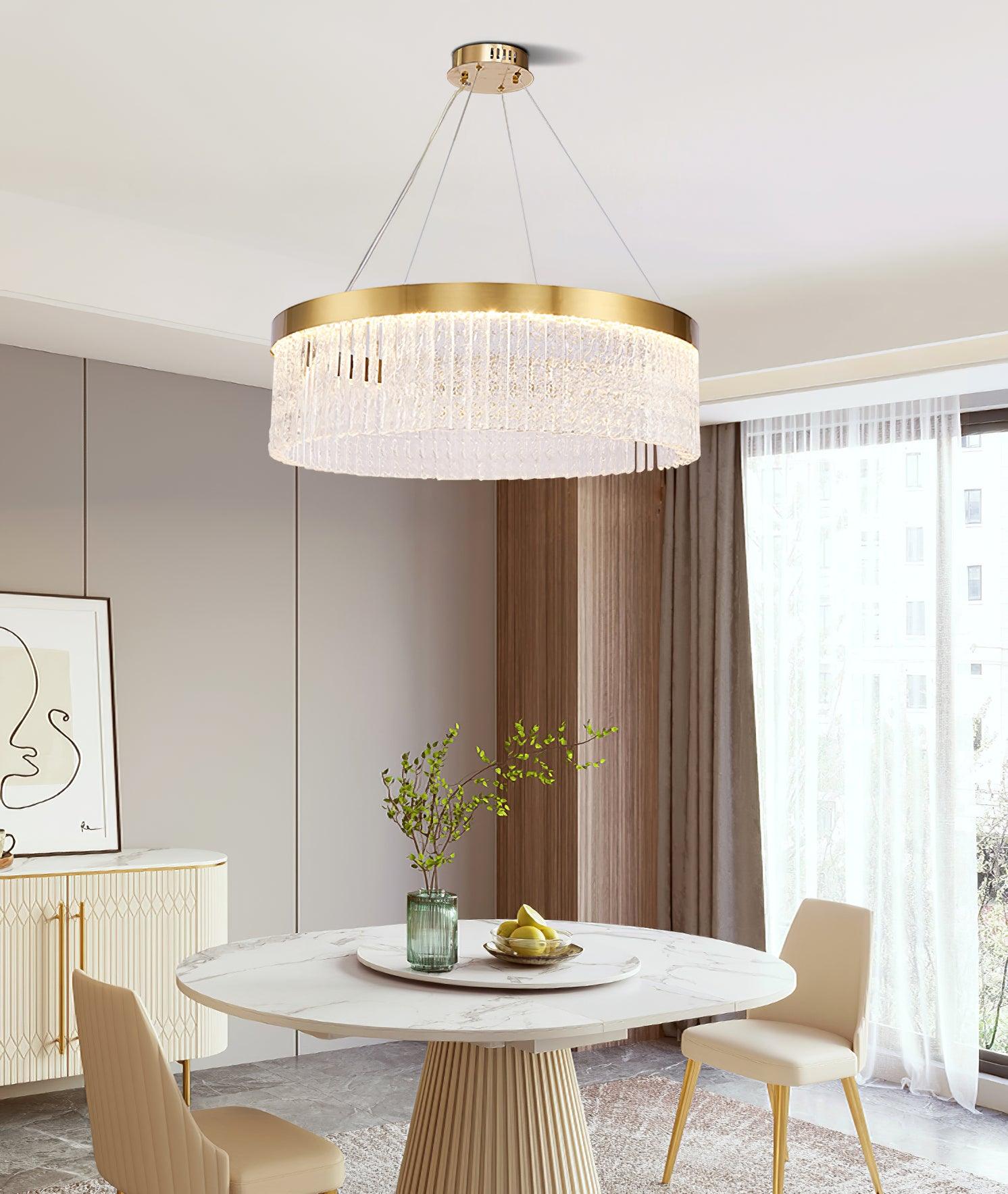 Seluira Chandelier Round Halo Crystal