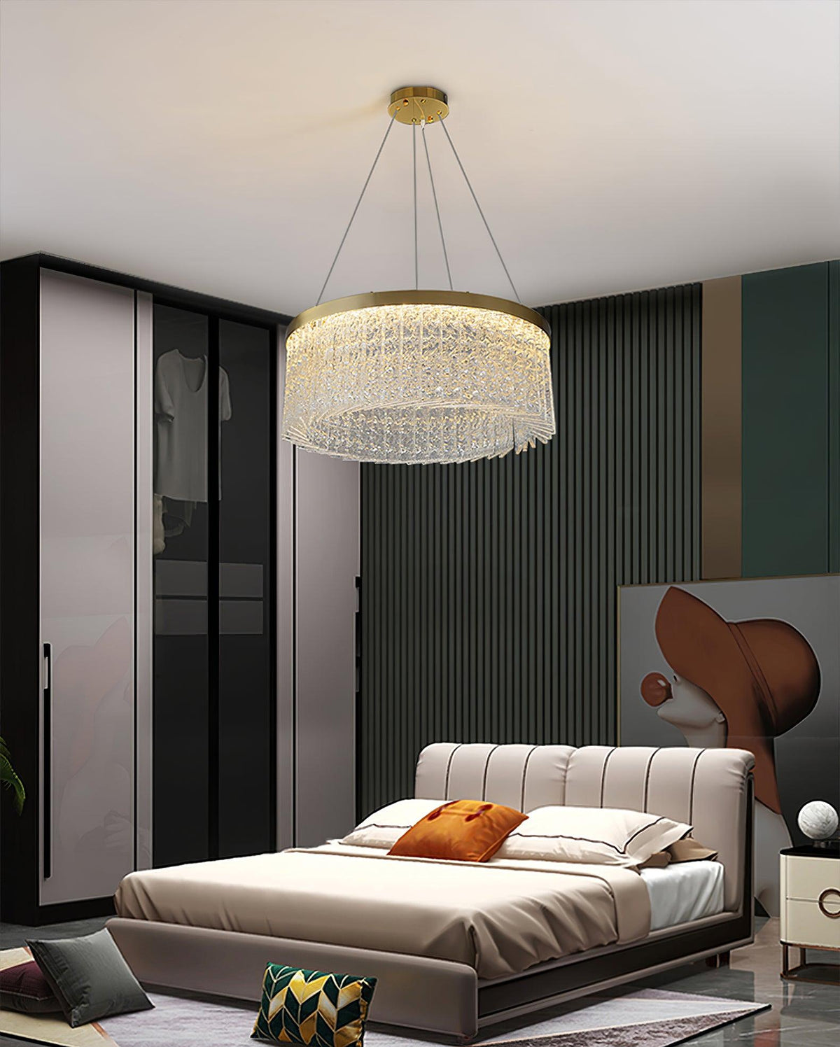 Seluira Chandelier Round Halo Crystal