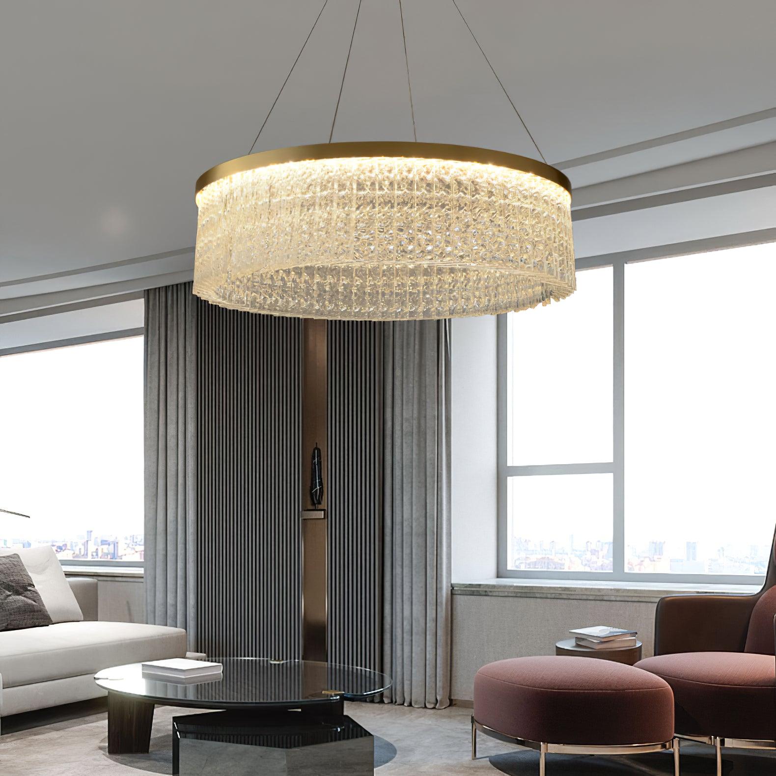 Seluira Chandelier Round Halo Crystal