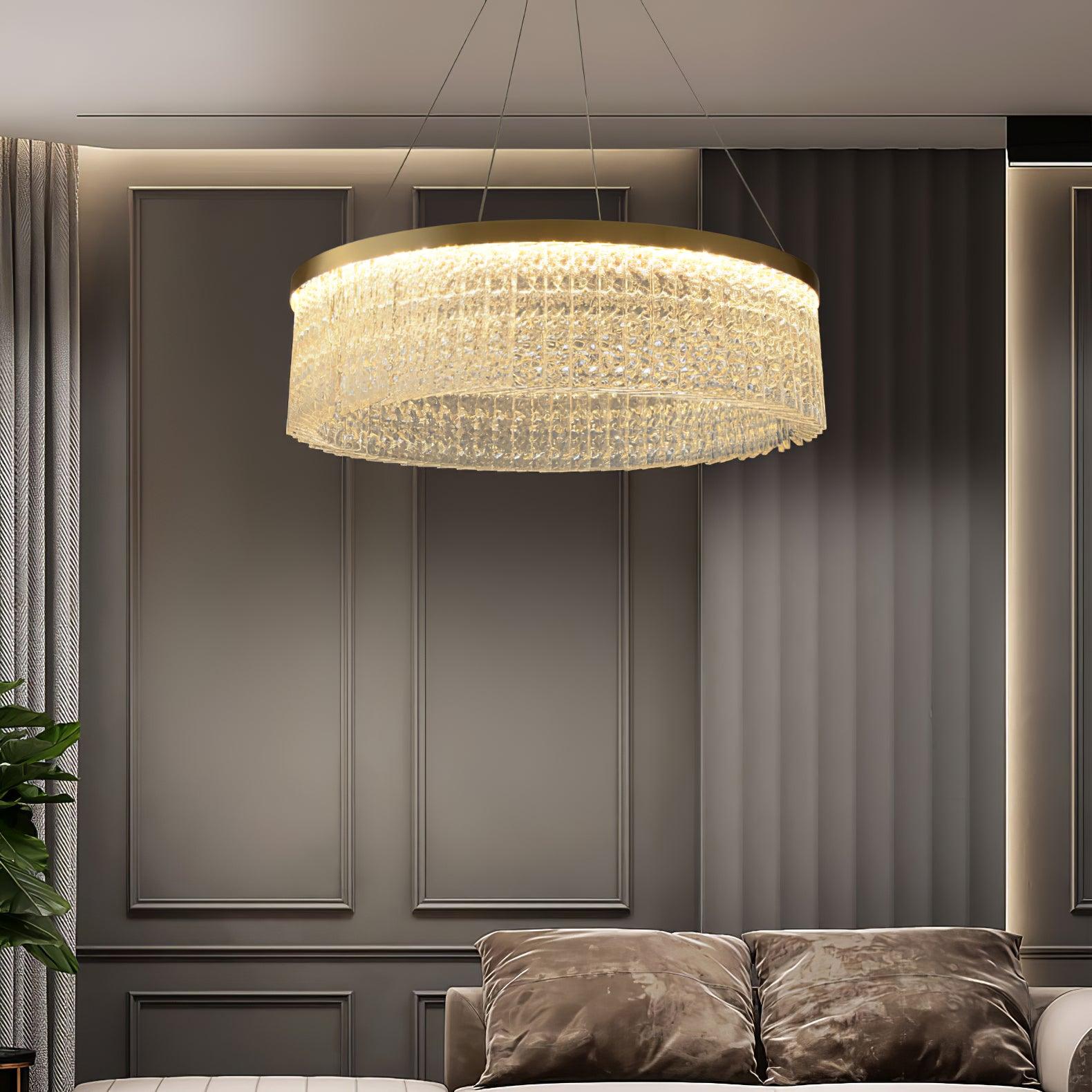 Seluira Chandelier Round Halo Crystal