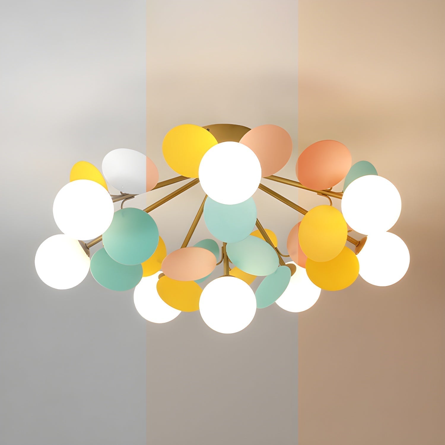 Fioragrove Round Macaron Flush Mount Ceiling Light