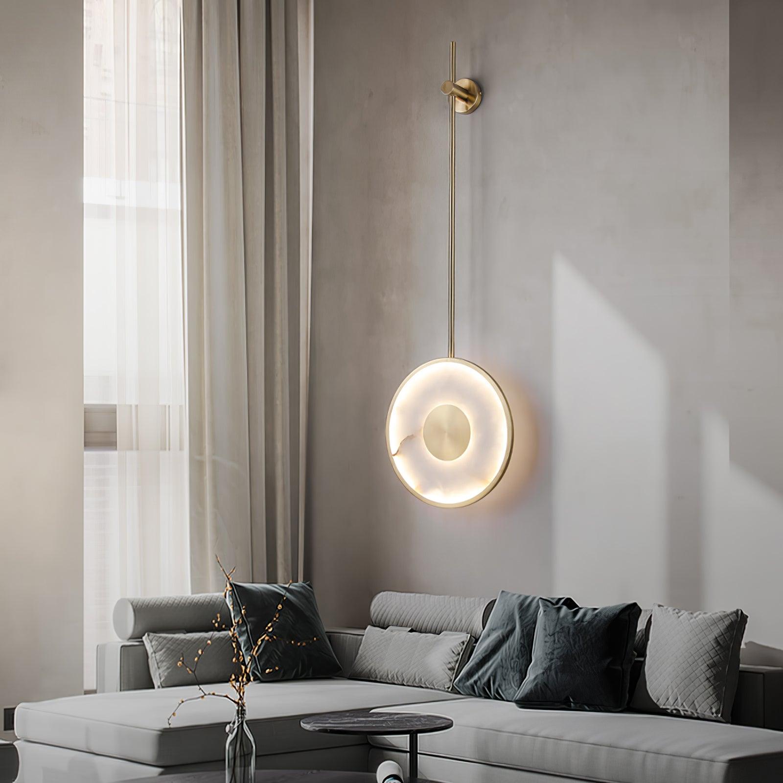 Vevelila Minimalist Alabaster Pendant Light - Neutral Decor