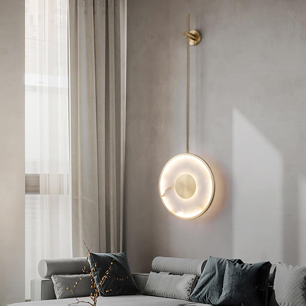 Vevelila Minimalist Alabaster Pendant Light - Neutral Decor
