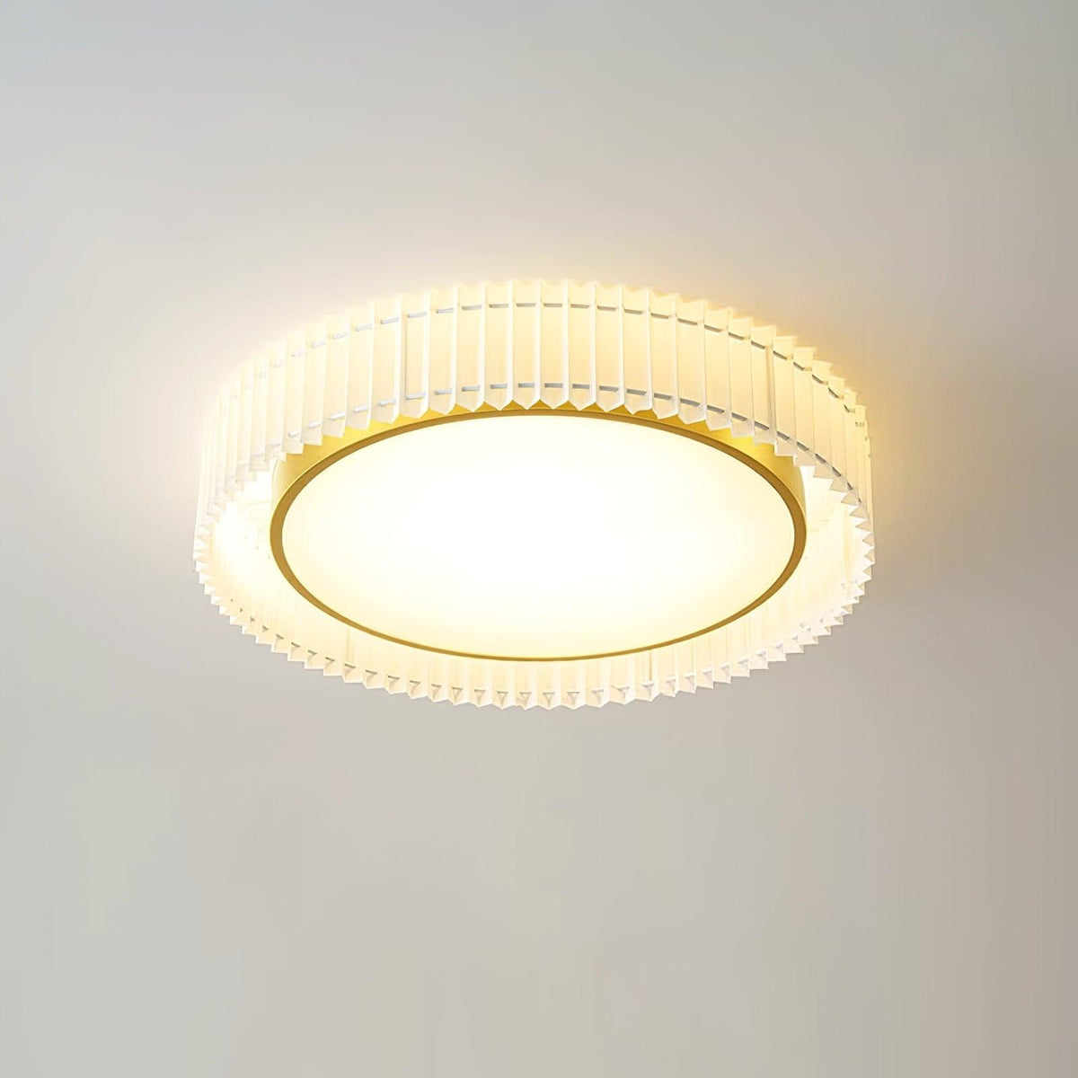 Corinila Round Pleated Fabric Ceiling Lamp