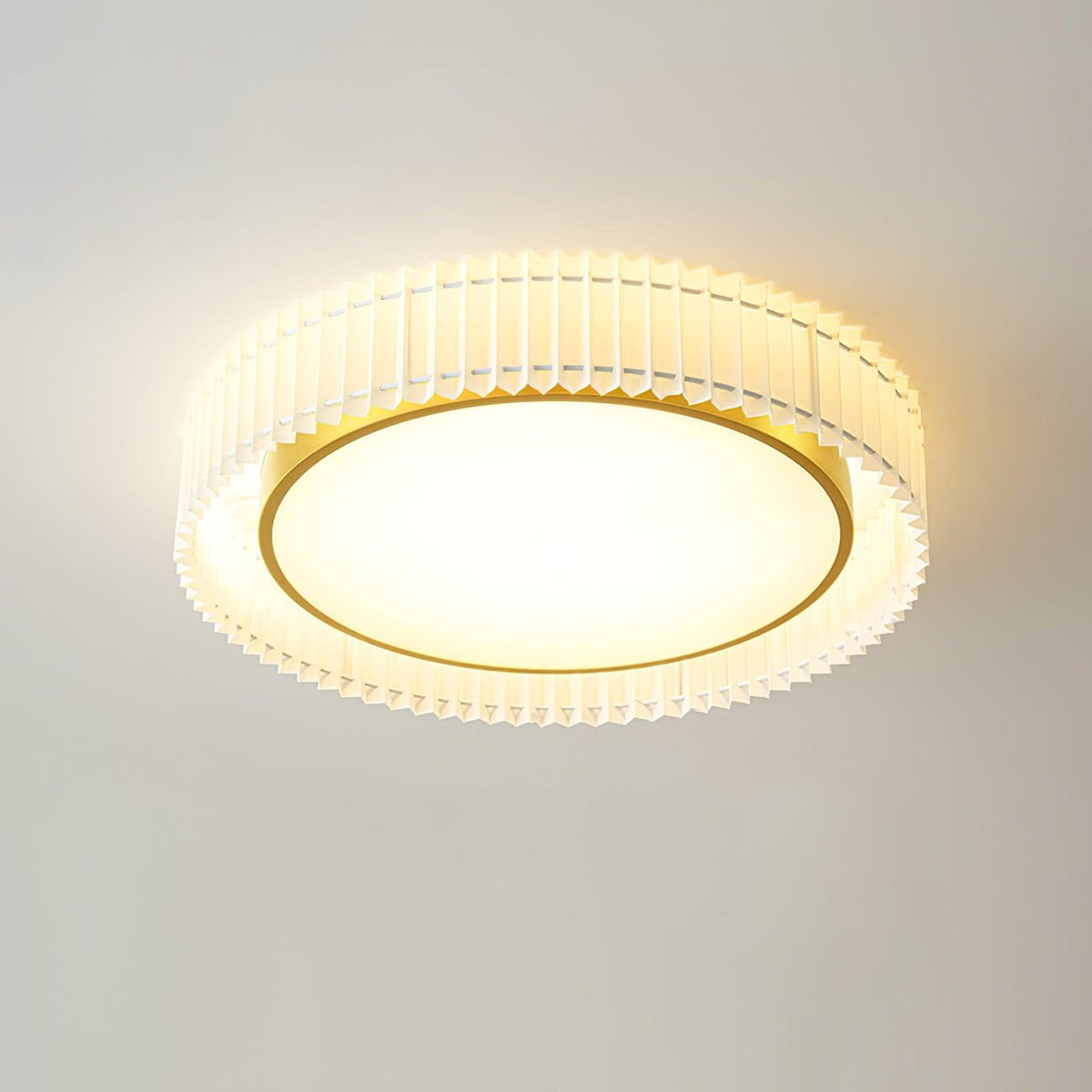 Corinila Round Pleated Fabric Ceiling Lamp