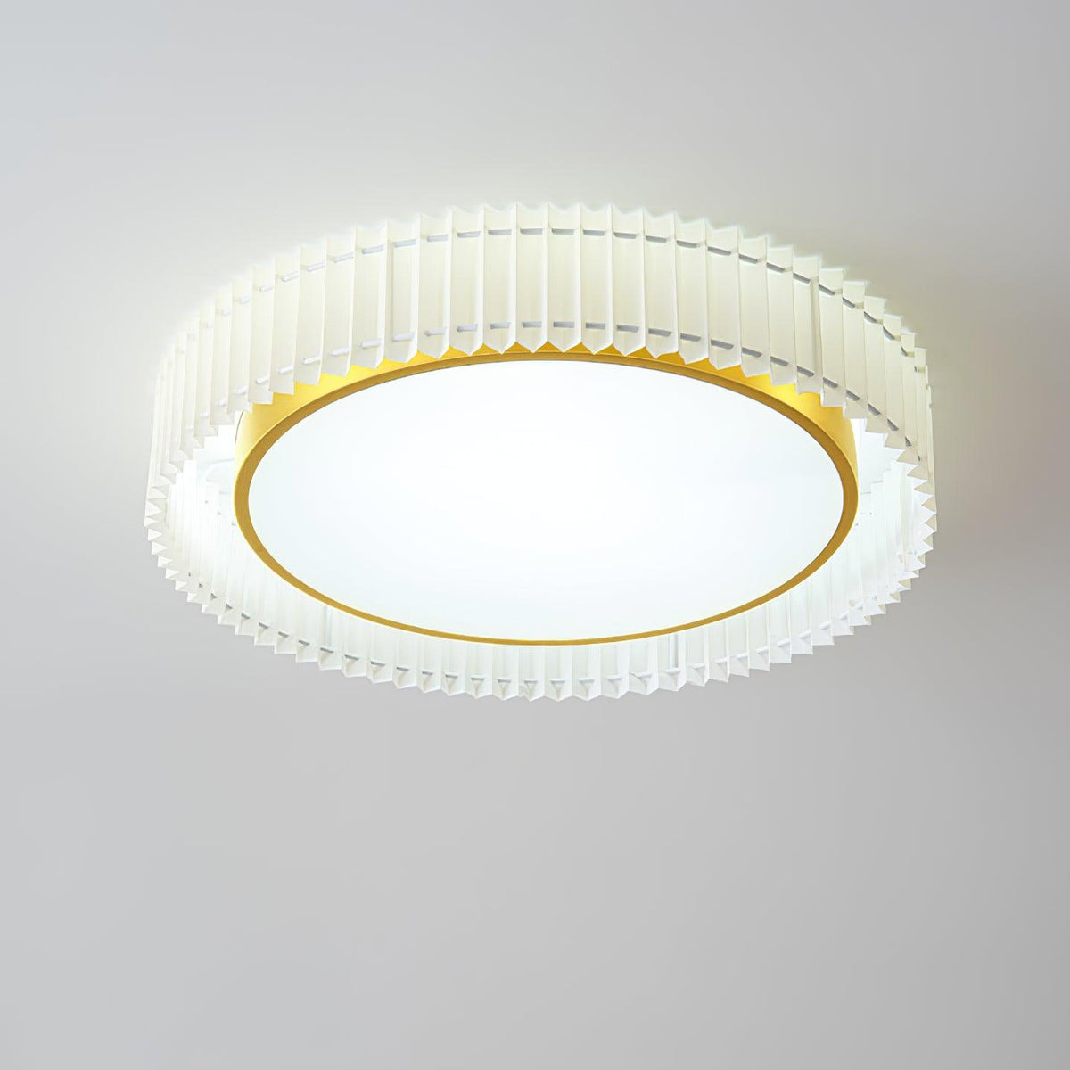 Corinila Round Pleated Fabric Ceiling Lamp