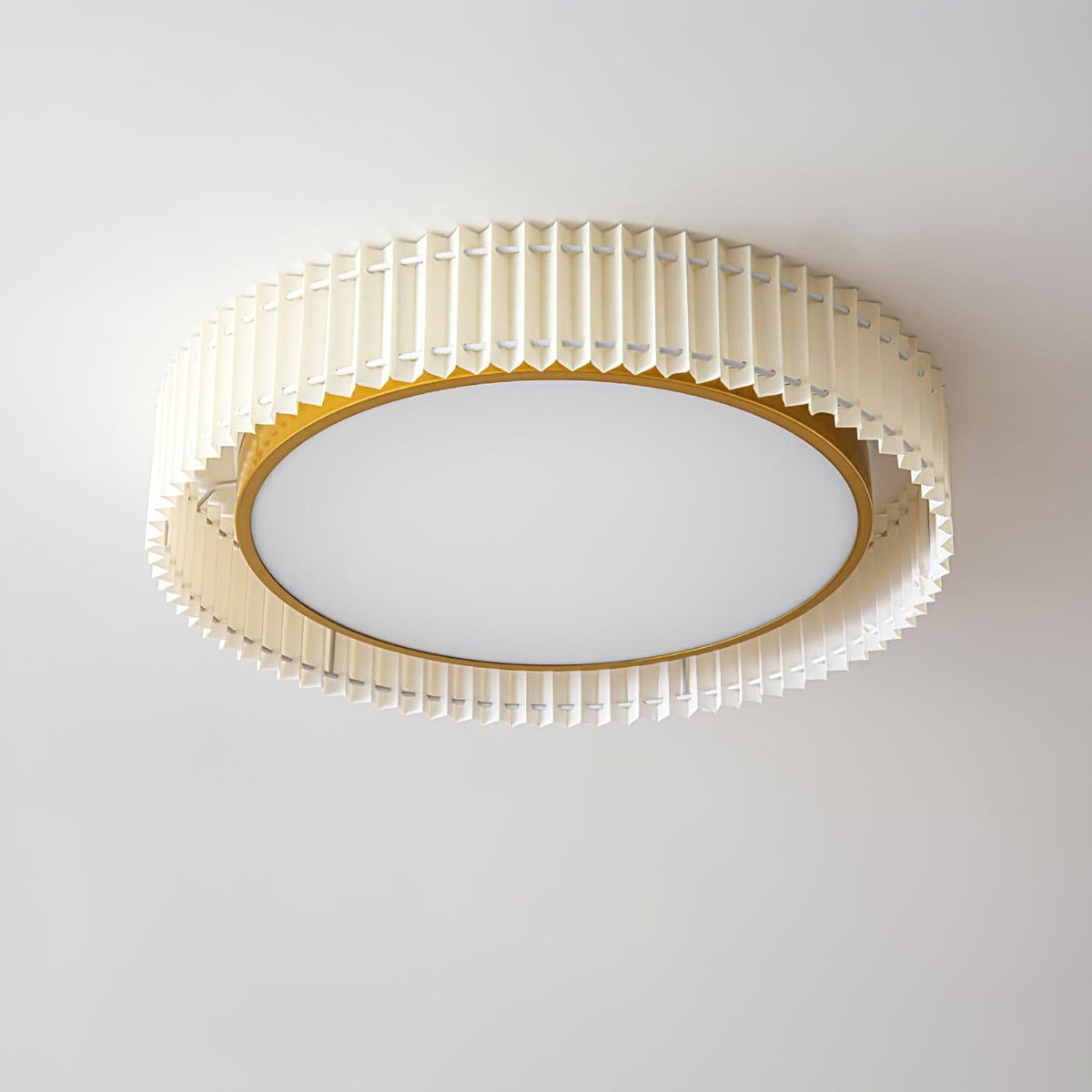 Corinila Round Pleated Fabric Ceiling Lamp