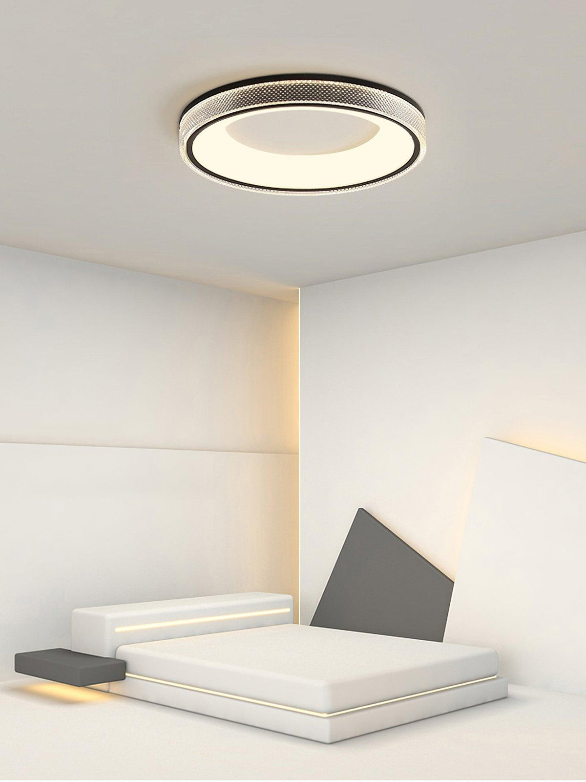 Liroxen Ceiling Lamp Round Recessed Minimalist Warm