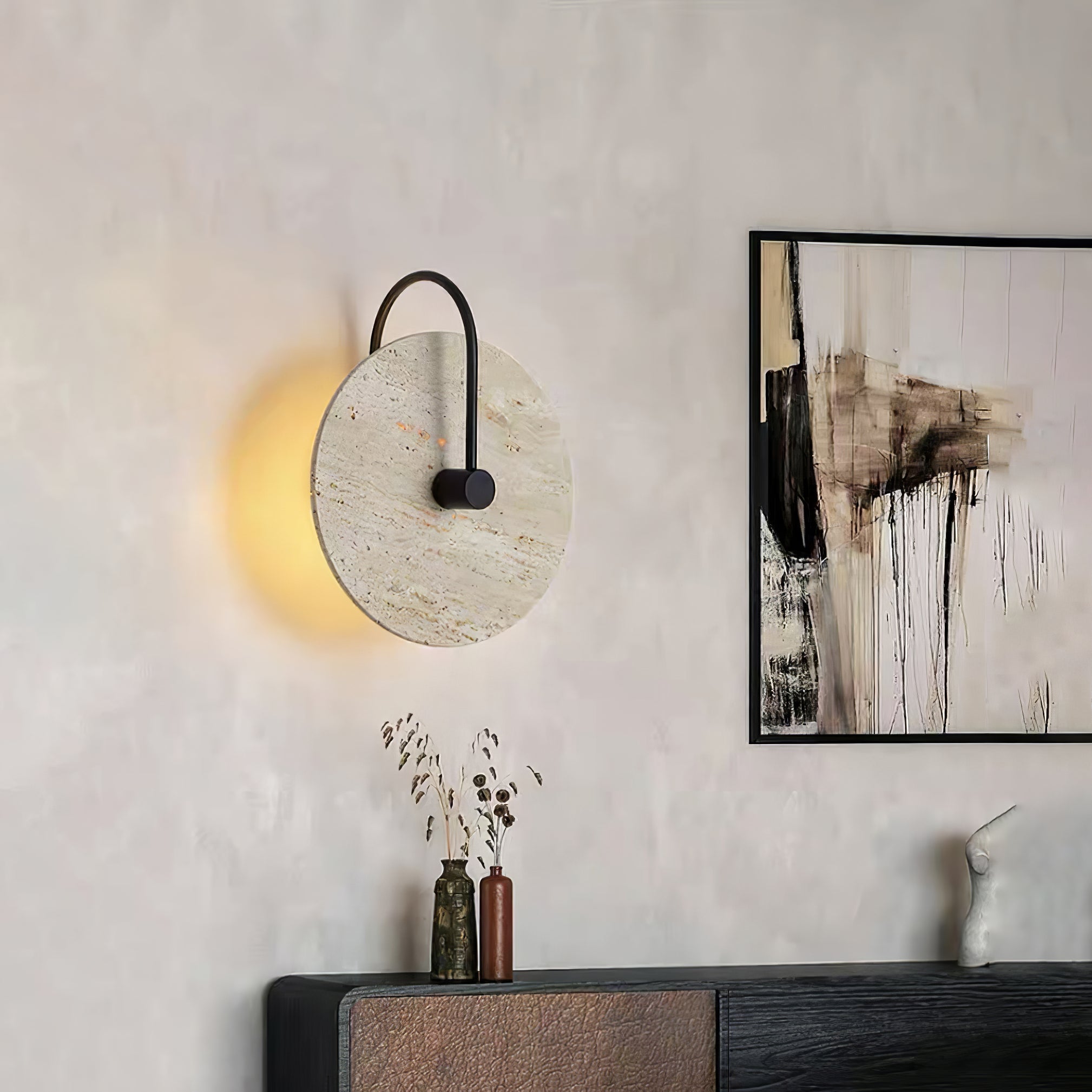 Ulsk Travertine Wall Light
