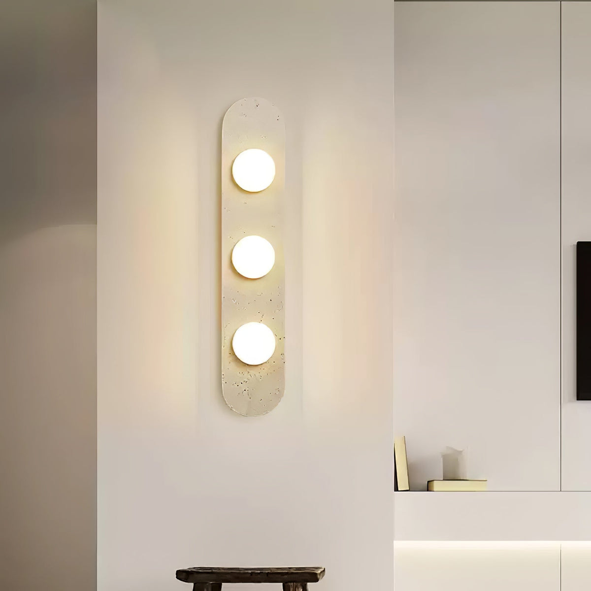 Zasoliel Minimalist Travertine Wall Light