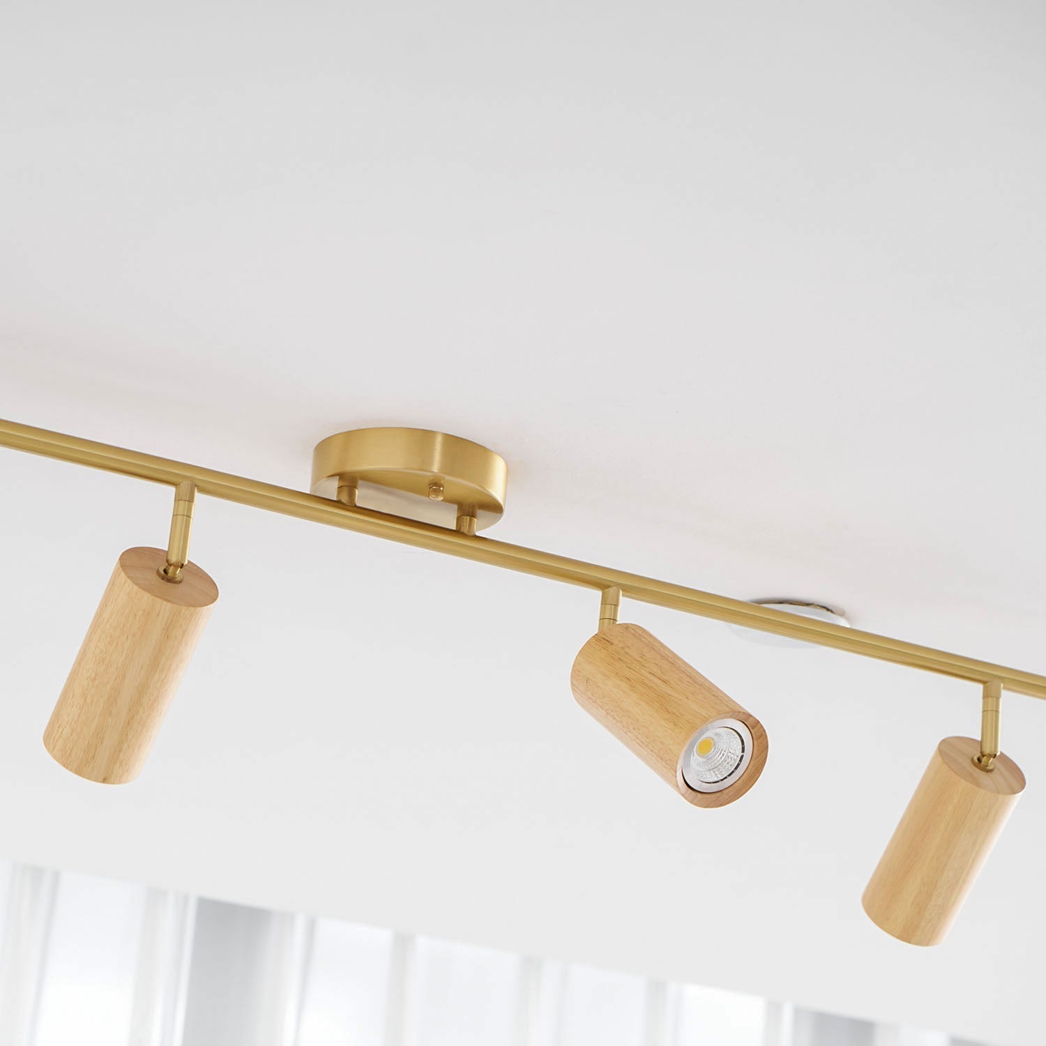 Caspwell Wood Flush Mount Ceiling Light