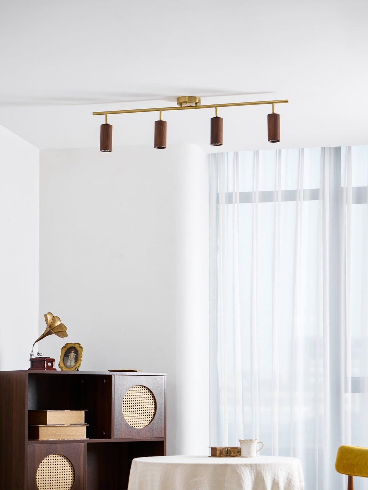 Caspwell Wood Flush Mount Ceiling Light