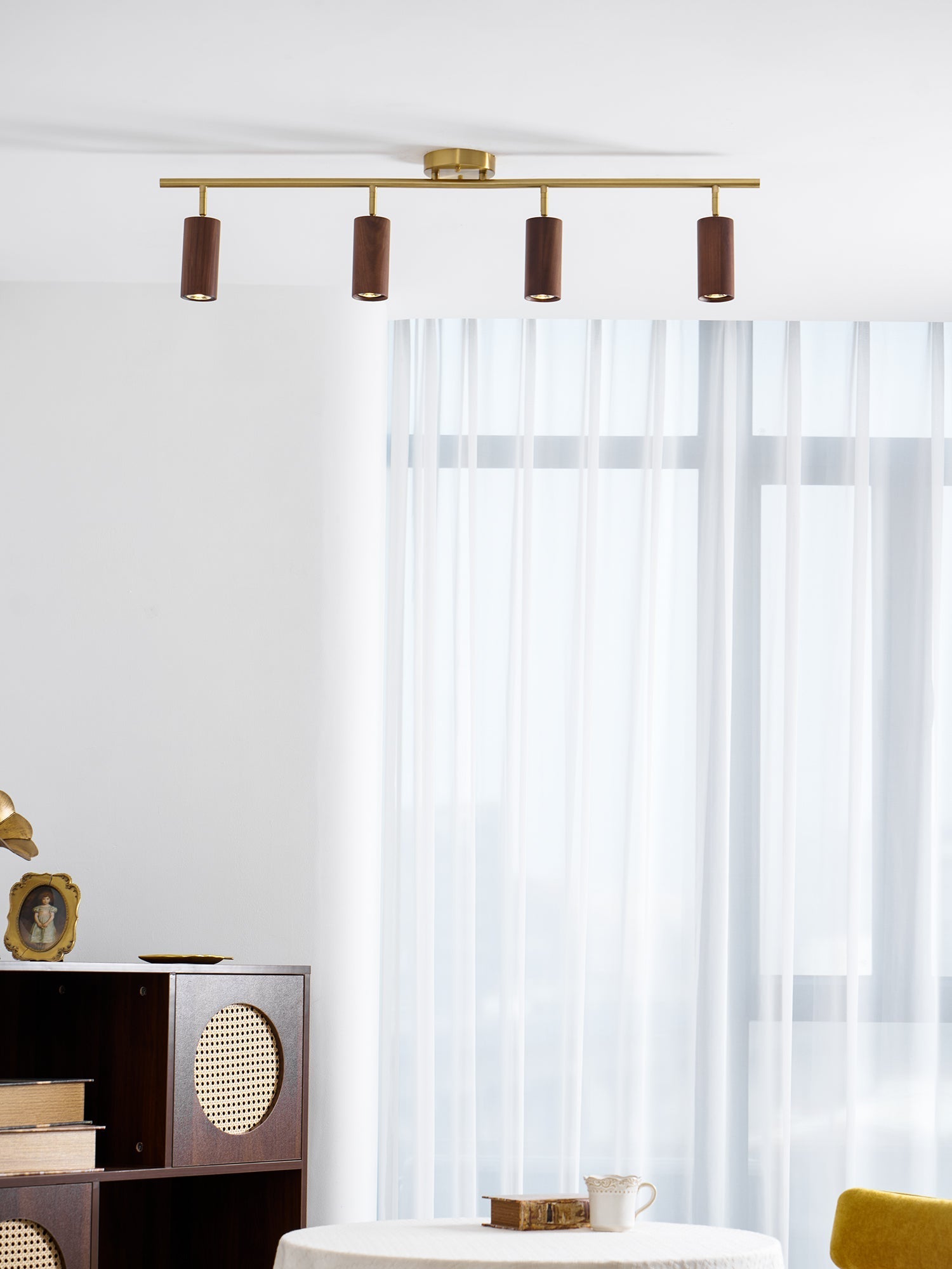 Caspwell Wood Flush Mount Ceiling Light