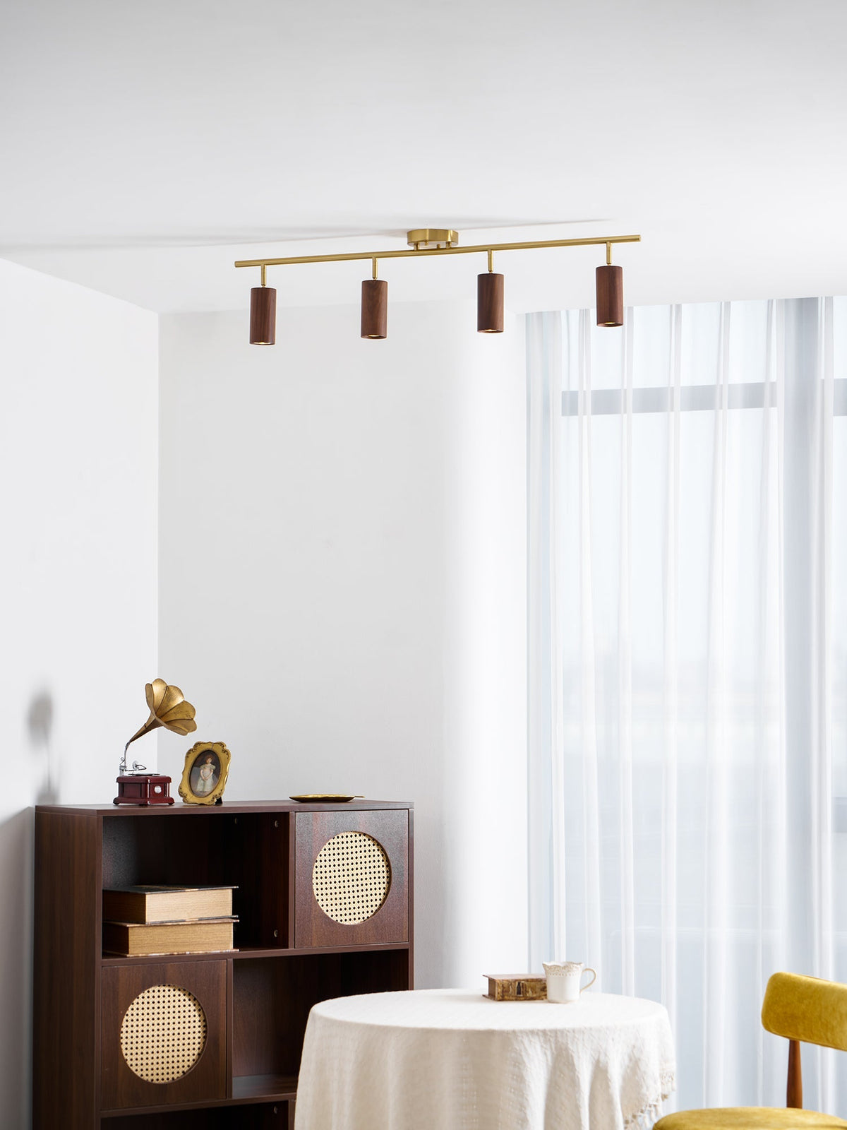 Caspwell Wood Flush Mount Ceiling Light