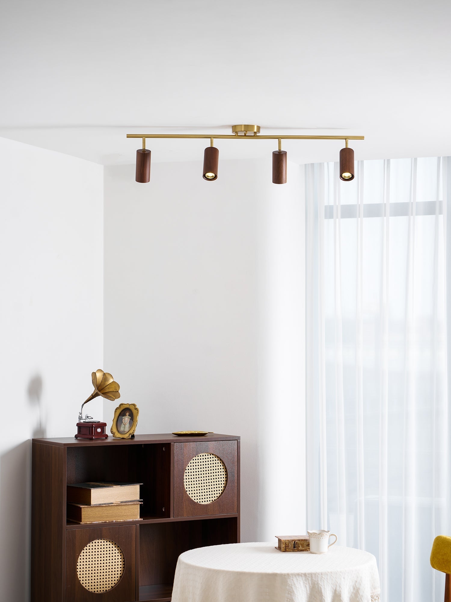 Caspwell Wood Flush Mount Ceiling Light