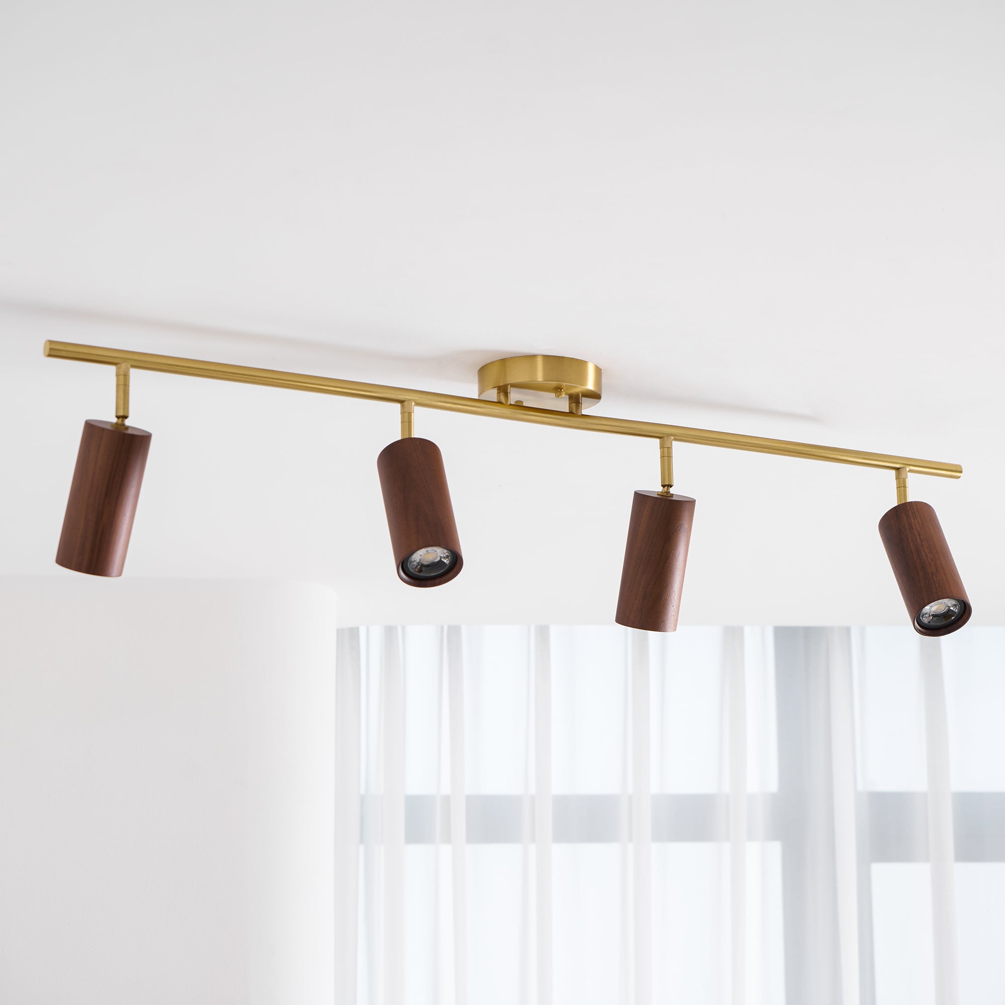 Caspwell Wood Flush Mount Ceiling Light