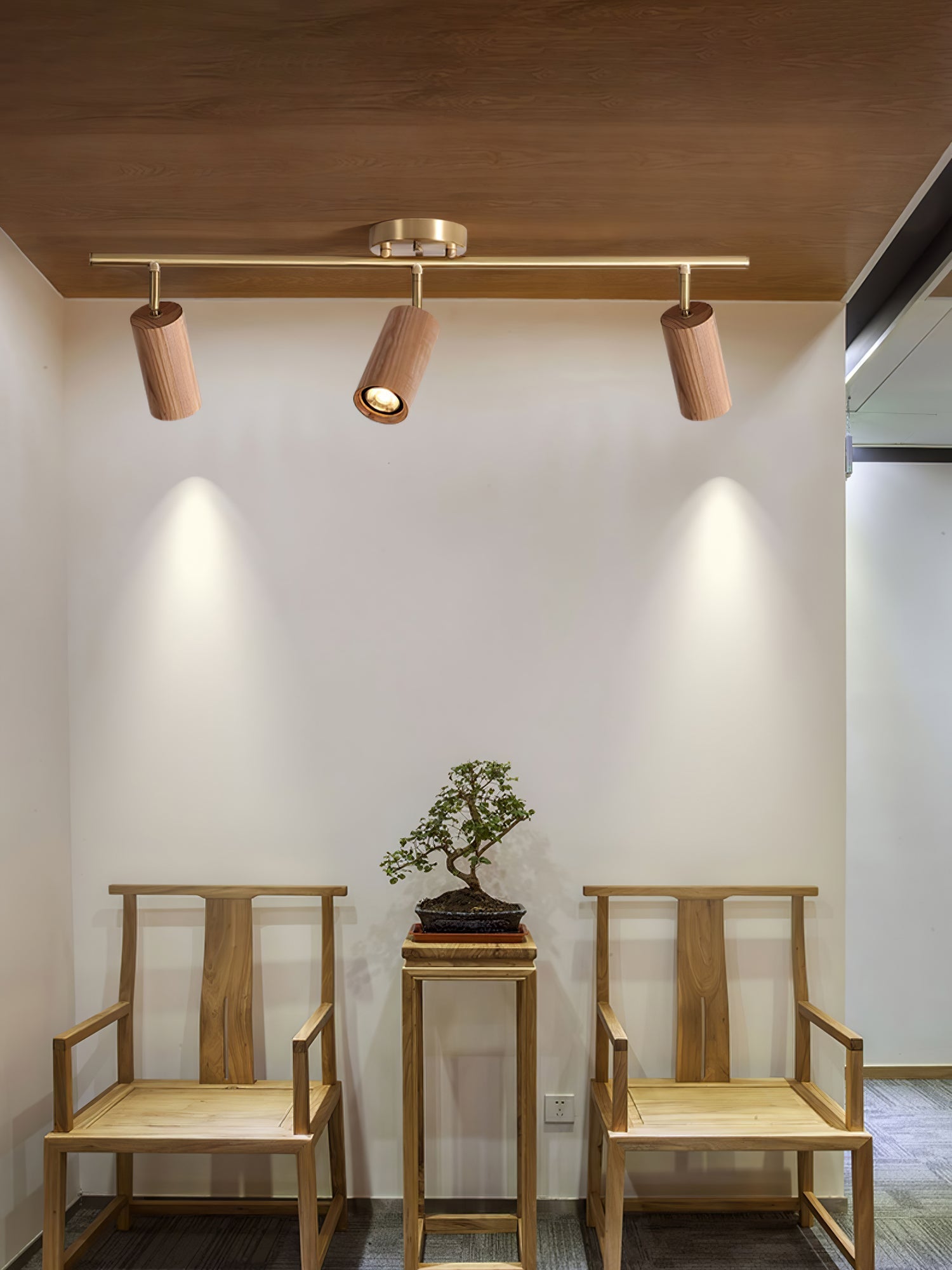 Caspwell Wood Flush Mount Ceiling Light