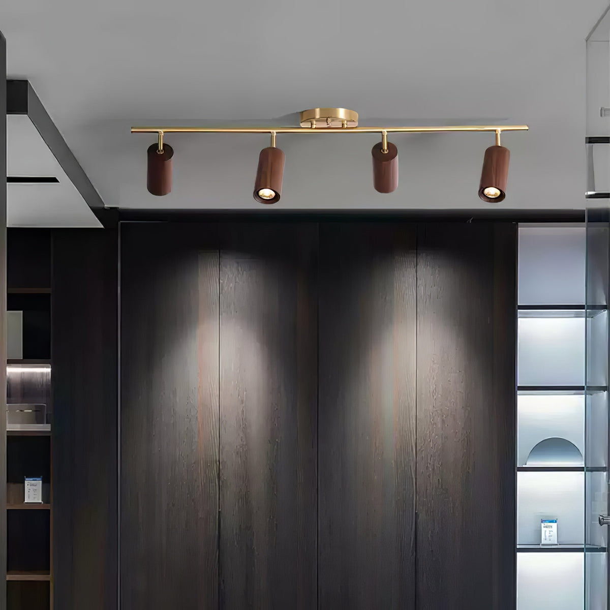 Caspwell Wood Flush Mount Ceiling Light