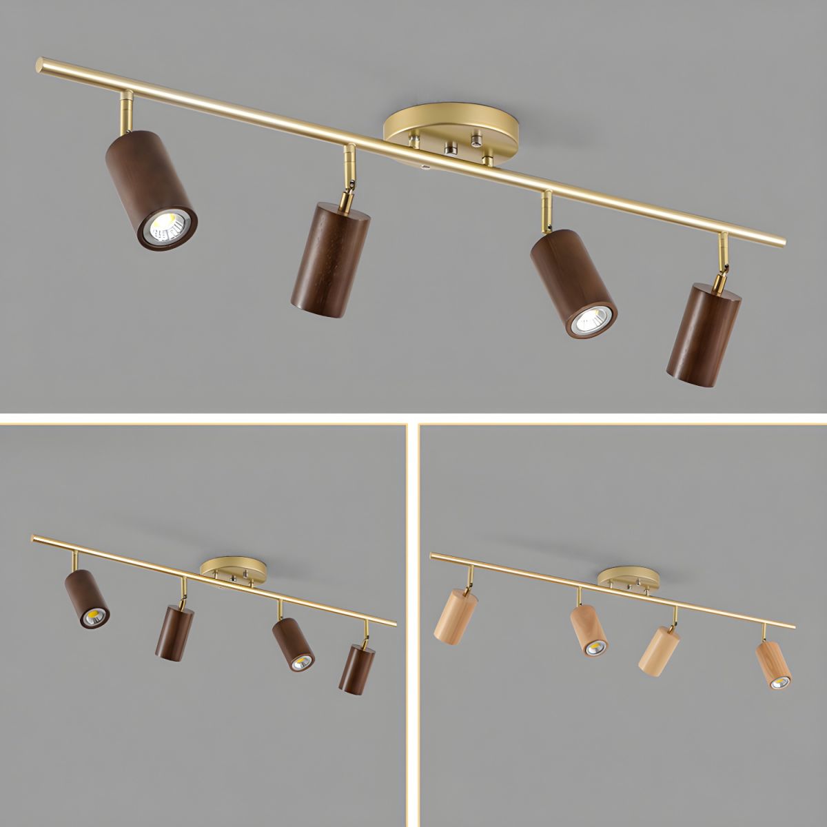 Caspwell Wood Flush Mount Ceiling Light