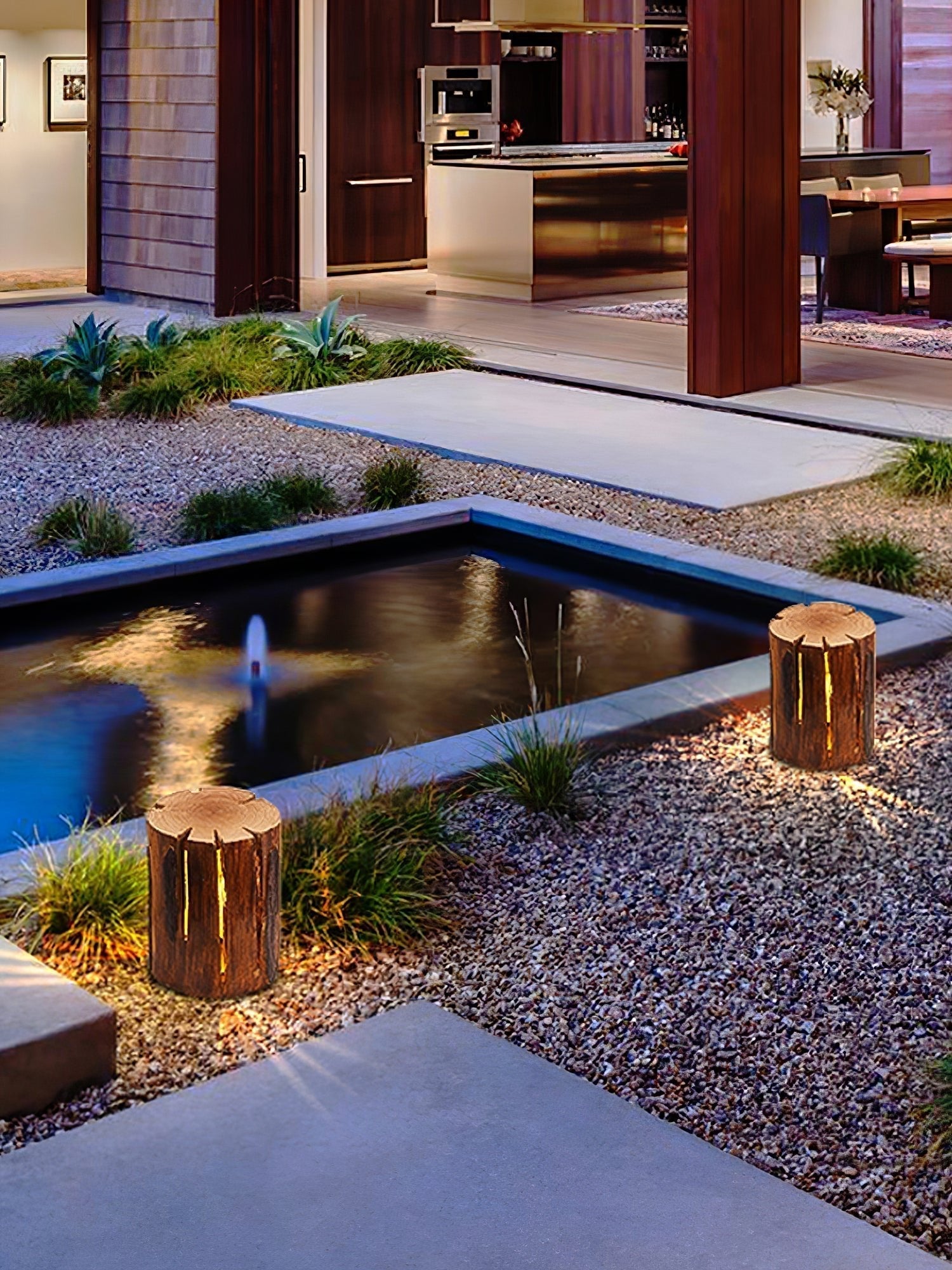 Lemn Log Outdoor LED Light