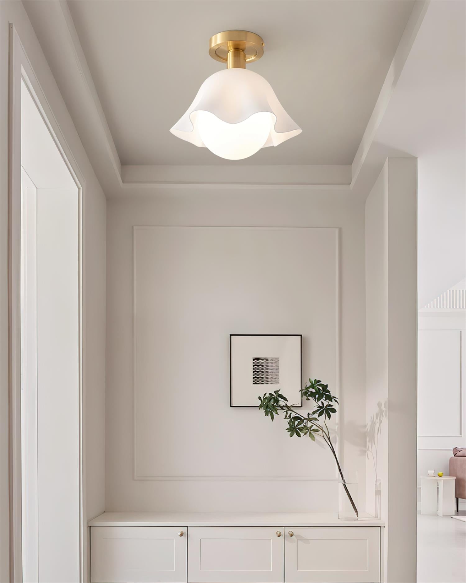 Petalia Semi-Flush Mount Ceiling Light - Neutral Decor