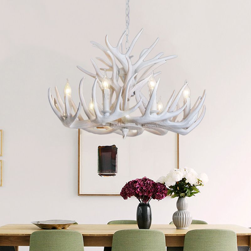 Silva Rustic Antler Resin Chandelier Dining Room - Neutral Decor