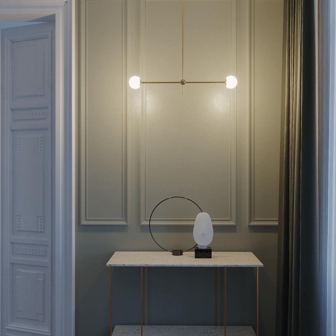 Celirissa Chandelier SI Brass Glass Globe