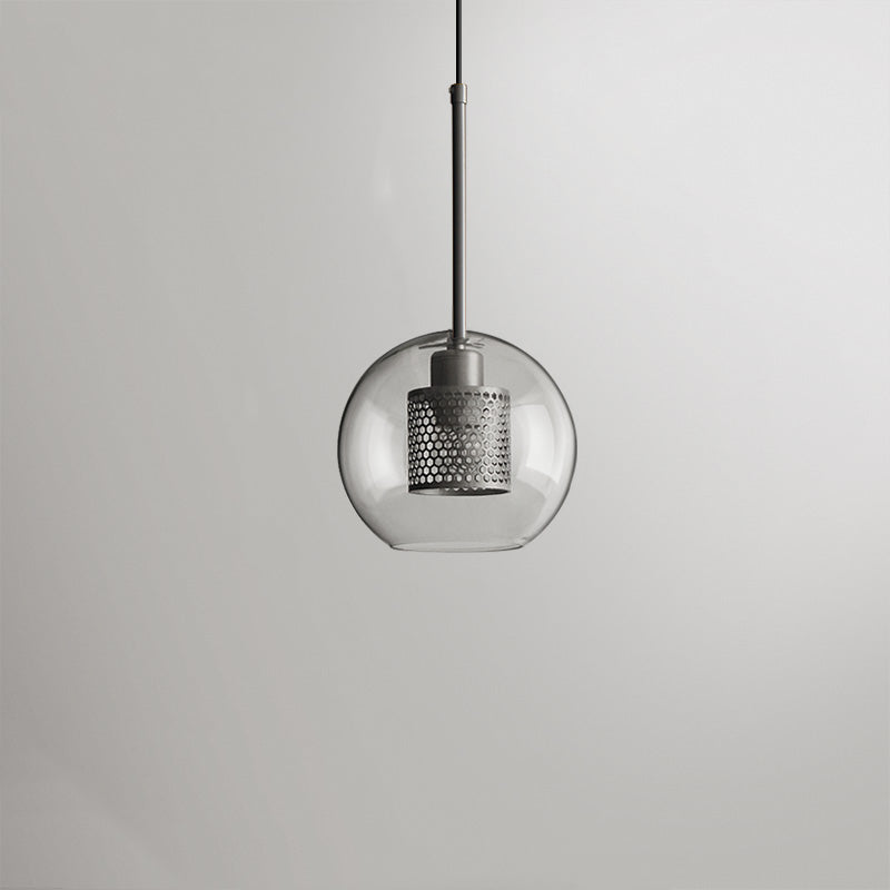 Arisha Golden Pendant Light, /Glass, Globe/Cylindric - Neutral Decor