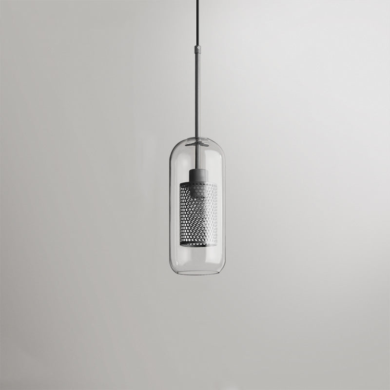 Arisha Golden Pendant Light, /Glass, Globe/Cylindric - Neutral Decor