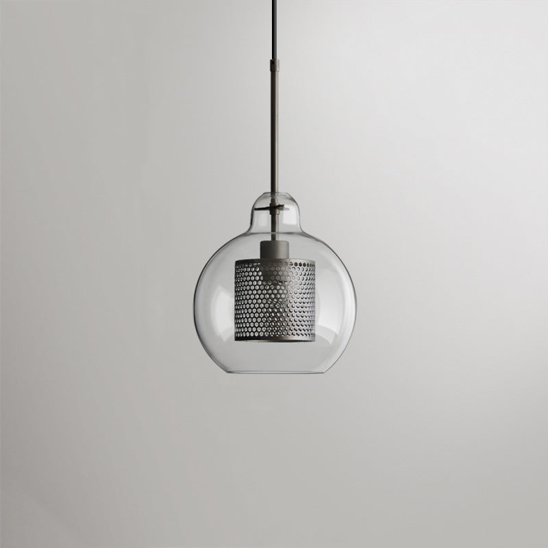 Arisha Golden Pendant Light, /Glass, Globe/Cylindric - Neutral Decor